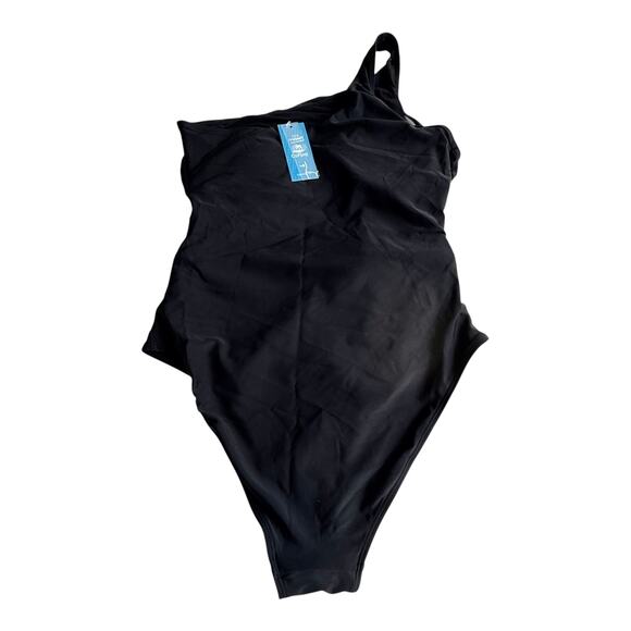 NEW Cupshe SWIMSUIT Women's LG Midnight Elegance Tummy Control One Piece Black - Picture 7 of 16